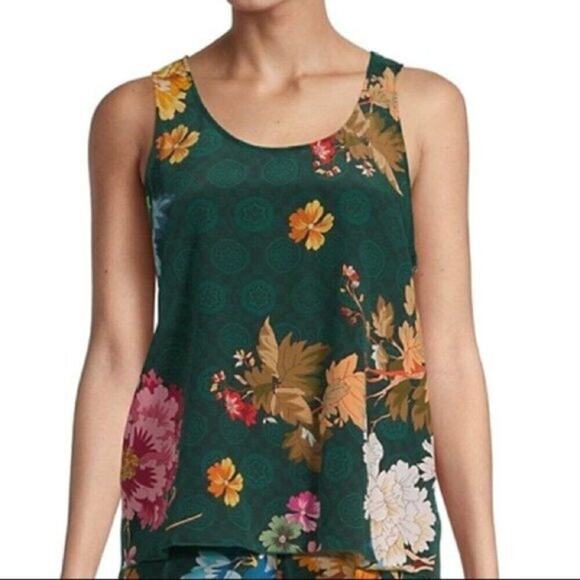 Johnny Was Roselyn 100% Silk Floral Print Tank Top M - Picture 5 of 16